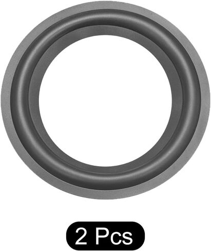 Speaker Foam Edge Surround Rings Rubber Perforated Subwoofer Rings Replacement Parts [for Repair or DIY Speaker Decoration] - 5.5 inch/Black / 2Pack in Saudi Arabia