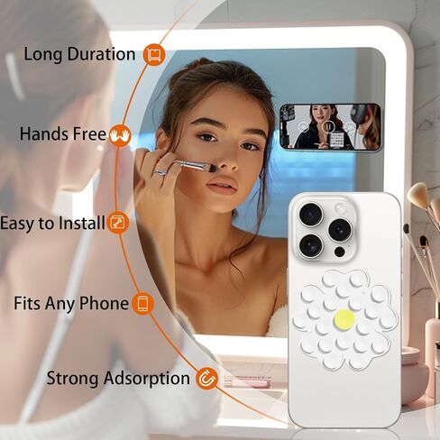 2PCS Silicone Suction Cup Phone Case Mount, Hands-Free Phone Accessories Phone Suction Grip Holder for Selfies and Videos in Saudi Arabia