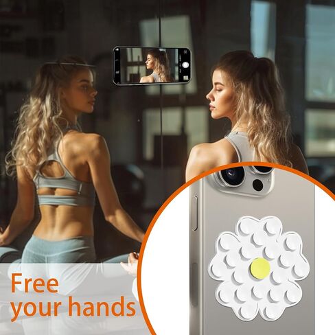 2PCS Silicone Suction Cup Phone Case Mount, Hands-Free Phone Accessories Phone Suction Grip Holder for Selfies and Videos in Saudi Arabia