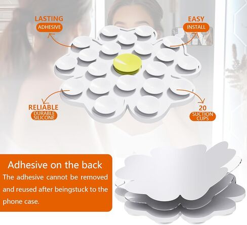 2PCS Silicone Suction Cup Phone Case Mount, Hands-Free Phone Accessories Phone Suction Grip Holder for Selfies and Videos in Saudi Arabia