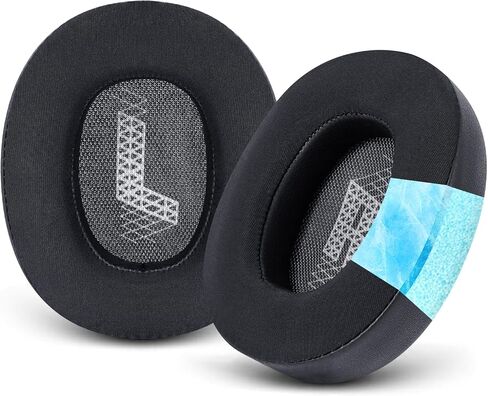 GVOEARS Cooling Gel Replacement Ear Pads for JBL Live 650/660BTNC E65BTNC Headphone, Ear Pads with Memory Foam and Breathable ICE Silk Fabric (Black) in Saudi Arabia