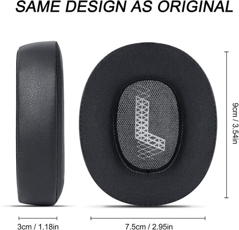 GVOEARS Cooling Gel Replacement Ear Pads for JBL Live 650/660BTNC E65BTNC Headphone, Ear Pads with Memory Foam and Breathable ICE Silk Fabric (Black) in Saudi Arabia