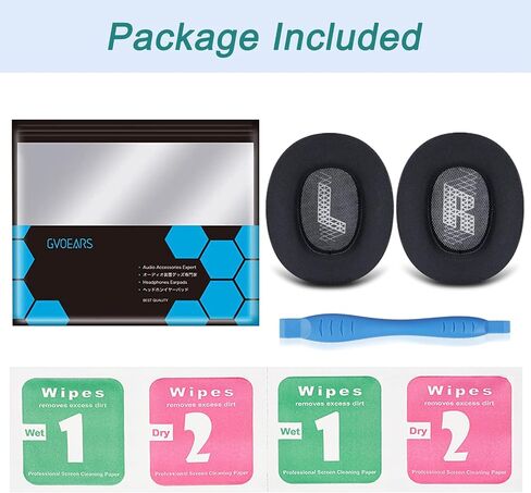 GVOEARS Cooling Gel Replacement Ear Pads for JBL Live 650/660BTNC E65BTNC Headphone, Ear Pads with Memory Foam and Breathable ICE Silk Fabric (Black) in Saudi Arabia