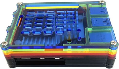9 Layers Acrylic Case for Raspberry Pi 5, Pi 5 Case with Active Cooler for Raspberry Pi 5 4GB/8GB(5B209H) in Saudi Arabia