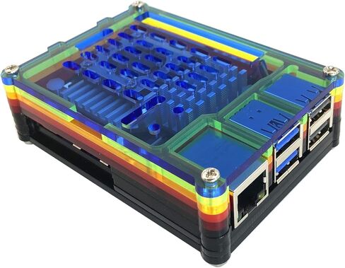 9 Layers Acrylic Case for Raspberry Pi 5, Pi 5 Case with Active Cooler for Raspberry Pi 5 4GB/8GB(5B209H) in Saudi Arabia