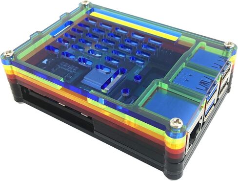 9 Layers Acrylic Case for Raspberry Pi 5, Pi 5 Case with Active Cooler for Raspberry Pi 5 4GB/8GB(5B209H) in Saudi Arabia