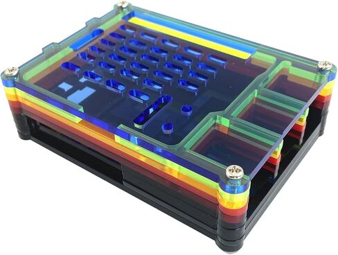 9 Layers Acrylic Case for Raspberry Pi 5, Pi 5 Case with Active Cooler for Raspberry Pi 5 4GB/8GB(5B209H) in Saudi Arabia