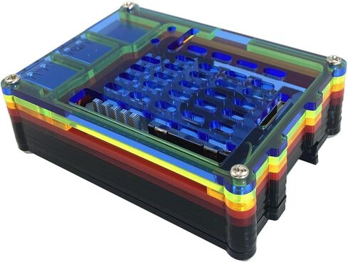 9 Layers Acrylic Case for Raspberry Pi 5, Pi 5 Case with Active Cooler for Raspberry Pi 5 4GB/8GB(5B209H) in Saudi Arabia