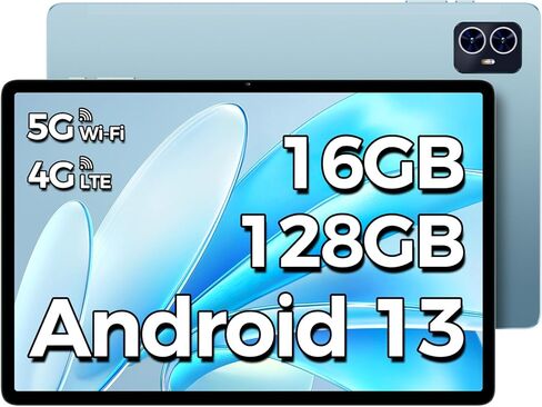 تابلت تيكلاست 10 بوصة، M50HD Android 13، ذاكرة وصول عشوائي 16 جيجابايت، ذاكرة وصول عشوائي 128 جيجابايت (1 تيرابايت TF)، وحدة المعالجة المركزية 8 النواة مع 5G WiFi/4G LTE، IPS 1900x1200، Widevine L1، BT 5.0، GPS، 6000 مللي أمبير، كاميرا مزدوجة 5 ميجابكسل + in Kuwait