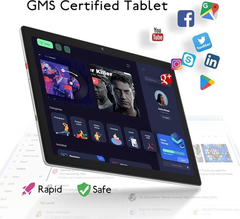 Tablet 10.1 Inch 2 GB RAM 32GB ROM 6000mAh Battery Quad Core HD Touchscreen Tablets (Gray) in Saudi Arabia