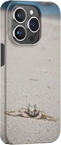 حافظة هاتف لهاتف iPhone 13 Pro، تصميم نصف حزمة، ملمس آلي مكشوف، مقاوم للخدش، سهل التنظيف، غطاء هاتف بلوري، مضاد لبصمات الأصابع، صلب، واقي عدسة، نمط سرطان البحر (سرطان البحر، IPhone 13 Pro) in Saudi Arabia