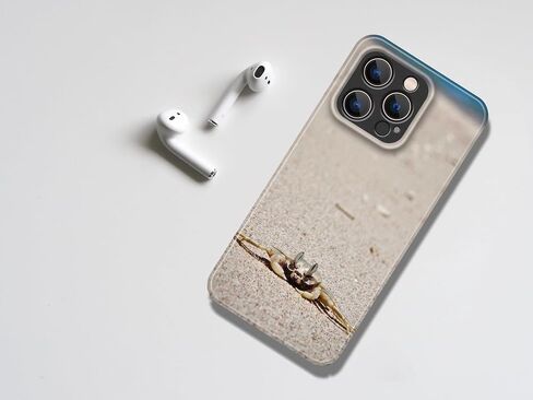 حافظة هاتف لهاتف iPhone 13 Pro، تصميم نصف حزمة، ملمس آلي مكشوف، مقاوم للخدش، سهل التنظيف، غطاء هاتف بلوري، مضاد لبصمات الأصابع، صلب، واقي عدسة، نمط سرطان البحر (سرطان البحر، IPhone 13 Pro) in Saudi Arabia