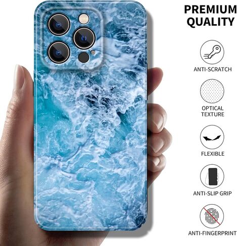 حافظة هاتف لهاتف iPhone 13 Pro، تصميم نصف حزمة، ملمس آلي مكشوف، مقاوم للخدش، سهل التنظيف، غطاء هاتف بلوري، مضاد لبصمات الأصابع، صلب، واقي عدسة، نمط سرطان البحر (سرطان البحر، IPhone 13 Pro) in Saudi Arabia
