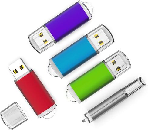 محرك أقراص فلاش Aiibe سعة 16 جيجابايت USB 3.0 5 عبوات محرك أقراص فلاش 16 جيجابايت 3.0 محرك إبهام متعدد حزم محركات أقراص USB (16 جيجا، 5 ألوان مختلطة: أزرق أحمر فضي أخضر أرجواني) in Kuwait