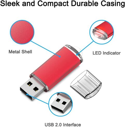 محرك أقراص فلاش Aiibe سعة 16 جيجابايت USB 3.0 5 عبوات محرك أقراص فلاش 16 جيجابايت 3.0 محرك إبهام متعدد حزم محركات أقراص USB (16 جيجا، 5 ألوان مختلطة: أزرق أحمر فضي أخضر أرجواني) in Kuwait