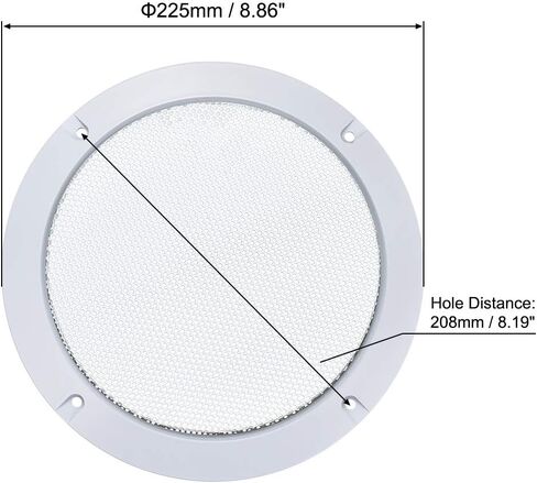 uxcell 8" Speaker Grill Mesh Decorative Circle Woofer Guard Protector Cover Accessories White in Saudi Arabia