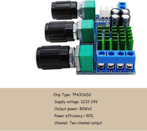 1 قطعة TPA3116D2 ستيريو مضخم الصوت الرقمي مجلس أمبير الصوت لوحة تركيبية ثلاثة أضعاف باس تنظيم 2x80 واط تيار مستمر 12 فولت ~ 24 فولت in Saudi Arabia