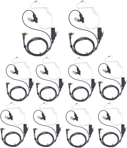 10Pcs Acoustic Tube SL300 Walkie Talkie Earpiece with PTT Mic for Motorola Wave TLK100 TLK110 SL3500e SL7550 SL7550e SL7580 SL7580e SL7590 SL7590e SL4000 SL1600 SL2600 SLN1000 (10 Pack) in Saudi Arabia
