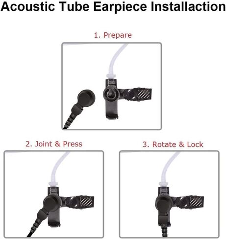 10Pcs Acoustic Tube SL300 Walkie Talkie Earpiece with PTT Mic for Motorola Wave TLK100 TLK110 SL3500e SL7550 SL7550e SL7580 SL7580e SL7590 SL7590e SL4000 SL1600 SL2600 SLN1000 (10 Pack) in Saudi Arabia