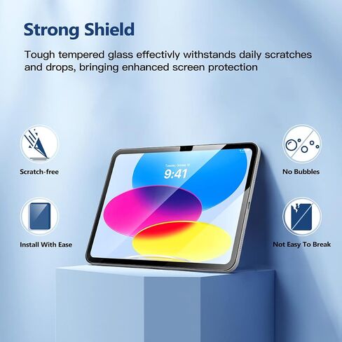 واقي شاشة للخصوصية من TiMOVO متوافق مع iPad الجيل العاشر 2022، طبقة حماية من الزجاج المقوى مضادة للتجسس لجهاز iPad 10.9 بوصة 2022، مضاد لبصمات الأصابع، مضاد للخدش، عبوة واحدة in Saudi Arabia