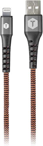 كابل شحن ومزامنة متين ومضفر من USB من النوع A إلى Lightning بطول 6 أقدام in Kuwait