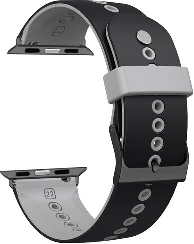 Sport Silicone Bands for Apple Watch Band 38mm 40mm 41mm 42mm 44mm 45mm, Soft Breathable Waterproof Strap for Apple iWatch Watch Series 9 8 7 6 5 4 3 2 1 SE Women Men in Saudi Arabia