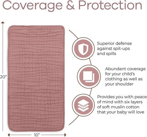 مجموعة أقمشة التجشؤ من الموسلين ومنظم لعلبة الحفاضات من كومفي كابز in Kuwait