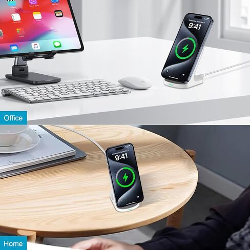 15W Samsung Fast Wireless Charging Station for Galaxy S24/S24 Ultra/S23/S22/S21/S20/S10e/Z Flip 5/4, iPhone 15 14 13 12 Pro Max, Wireless Phone Charger Stand for Pixel 8 Pro/8/7a/7 Pro/7/6 Pro/6/5/4XL in Saudi Arabia
