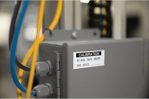DYMO Industrial Pre-sized Safety Labels for DYMO XTL Label Makers, Black on White with Blue Header, 2"x4", 1 Roll (1868715) in Saudi Arabia