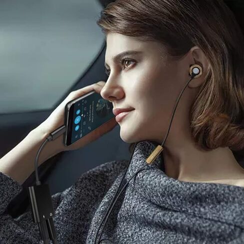 موزع USB C، 2 في 1 USB C إلى محول صوت وشحن USB C مزدوج ومحول سماعة رأس USB C متوافق مع iPhone 15/15Pro/15Pro Max وGoogle Pixel 7/6/5 وSamsung Galaxy S23 S22 S21 والمزيد in Saudi Arabia