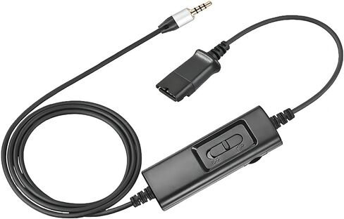 QD to 3.5mm Adapter Cable for Plantronic-QD headsets&Cellphones,Computers (PLT-QD Without Buttons) in Saudi Arabia