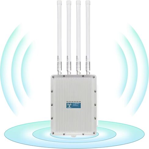 AX1200 Outdoor WiFi 6 Extender Long Range, Dual Band Outdoor Wireless Access Point Bridge with 4 High Gain Antennas, Gigabit Port, Poe Powered, Support MU-MIMO, Seamless Roaming, Cloud Access in Saudi Arabia