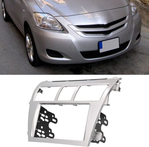 الحافة، طقم حواف راديو مزدوج Din Yaris 2‑Din راديو فآسيا للسيارة ستيريو ملاحة مُعاد تركيبها مجموعة لوحة عدادات إطار مناسب لسيارة Belta Yaris Sedan in Saudi Arabia