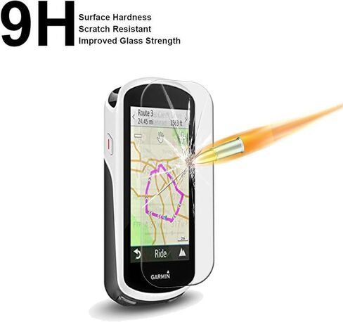 (عبوة من 4) واقي شاشة من الزجاج المقوى لـ Garmin Edge 1030، AKWOX 0.3 مم 9H واقي صلب مقاوم للخدش لـ Garmin Edge 1030 in Kuwait