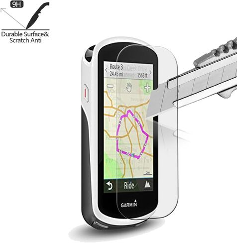 (عبوة من 4) واقي شاشة من الزجاج المقوى لـ Garmin Edge 1030، AKWOX 0.3 مم 9H واقي صلب مقاوم للخدش لـ Garmin Edge 1030 in Kuwait