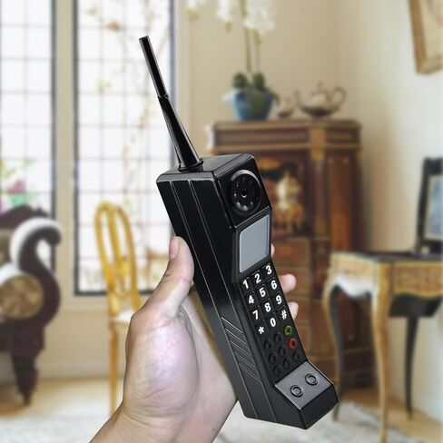 زخرفة الهاتف الخليوي من الطوب الرجعية، الرجعية 80s 90s الطوب الدعائم الهاتف حلية نموذج خلوي لمحاكاة التصوير الفوتوغرافي، الطراز القديم بيجر بيبرز نموذج لديكورات الحفلات ديكور المنزل المرحلة الأسود in Saudi Arabia