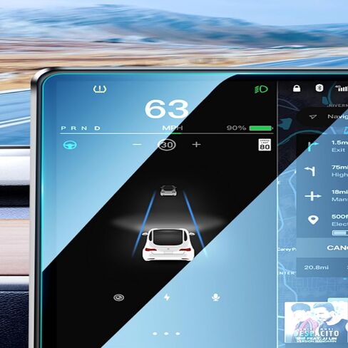 Screen Protector Compatible with Tesla Model 3 / Model Y 17" Center Control Touch Screen Car Navigation Tempered Glass Accessories in Saudi Arabia