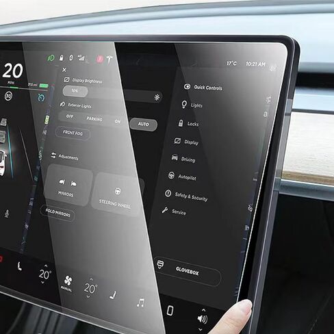 Screen Protector Compatible with Tesla Model 3 / Model Y 17" Center Control Touch Screen Car Navigation Tempered Glass Accessories in Saudi Arabia