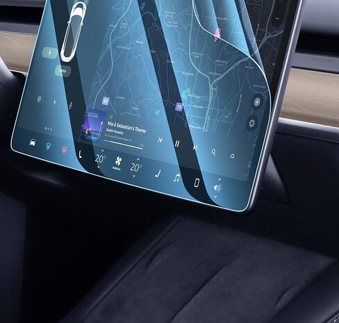 Screen Protector Compatible with Tesla Model 3 / Model Y 17" Center Control Touch Screen Car Navigation Tempered Glass Accessories in Saudi Arabia