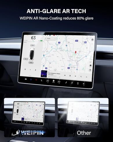لـ 2024 Tesla Model 3 واقي شاشة Highland [مضاد للوهج] شاشة لمس 15 بوصة وشاشة خلفية 8 بوصة فيلم AR متوافق مع الطراز 3 Highland - HD واضح/مضاد لبصمات الأصابع/ 4 عبوات in Kuwait
