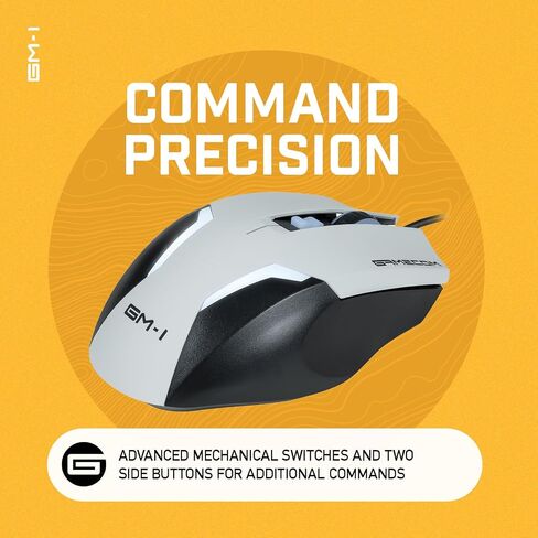 ماوس الألعاب GM-1 – مستشعر بصري HyperGlide – إعداد التوصيل والتشغيل – تصميم مريح – إضاءة LED – رمادي قمري in Saudi Arabia