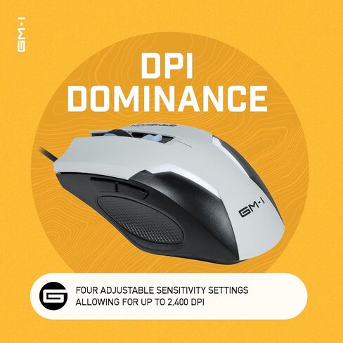 ماوس الألعاب GM-1 – مستشعر بصري HyperGlide – إعداد التوصيل والتشغيل – تصميم مريح – إضاءة LED – رمادي قمري in Saudi Arabia