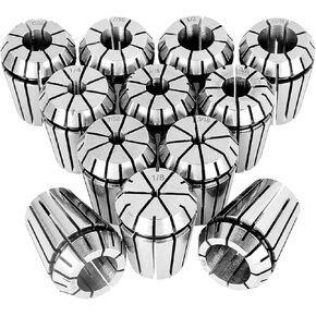 14 قطعة ER20 مجموعة أسطوانة معدنية، 1/16 بوصة، 3/32 بوصة، 1/8 بوصة، 5/32 بوصة، 3/16 بوصة، 7/32 بوصة، 1/4 بوصة، 9/32 بوصة، 5/16 بوصة ، 11/32 بوصة، 3/8 بوصة، 13/32 بوصة، 7/16 بوصة، 1/2 بوصة أطواق نقش العمل لأداة مخرطة الطحن باستخدام الحاسب الآلي، ظرف كوليت  in Kuwait