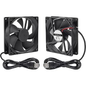 2PCS 12025 Fan 120x120x25mm DC 5V 120mm x 25mm USB Brushless Cooling PC Fan, Replacement Ball Bearing 120mm Fan for Cooling DIY PC Computer Case Fan - USB in Saudi Arabia