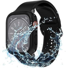 Pro Waterproof Case for Apple Watch Series 8/7 45mm, IP68 Waterproof Dustproof Snowproof Shockproof Impact Resistant Apple iWatch Full Body Protective Cases