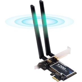 AC1200 PCIe WiFi Card for PC BT 4.0,Dual Band Wireless Network Card (2.4Ghz/5Ghz) with MU-MIMO Ultra-Low Latency for Gaming, Streaming,Supports Wind 11/10/8.1/8/7 (32/64-bit)