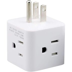 Power Strip with USB, Wonplug Power Strip Surge Protector 5Ft Extension Cord with 4 AC Outlets & 2 USB,Wide Spaced Plug Outlet Extender Overload Protection Compact for Home Office Desk Cruise Ship