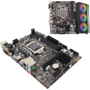 H310 Computer Motherboard, LGA 1151 Dual Channel DDR4 M.2 NVMe M ATX Motherboard for Inter Series, Support, VGA, DVI, USB3.0, PS2, for DIY PC Computer