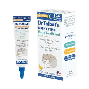 Dr. Talbot’s Night Time Baby Tooth Gel for Sore Gums, Naturally Inspired, 53oz, Banana Flavor, Benzocaine Free, Belladonna Free, 3-24m