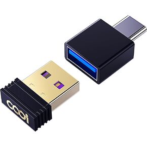 Mouse Jiggler, Mini Undetectable Mouse Mover with ON/Off Touch Switch, USB-C Adapter,2 Jiggle Modes, Driver-Free, Plug-and-Play Keeps Computer/Laptop Awake,Black.